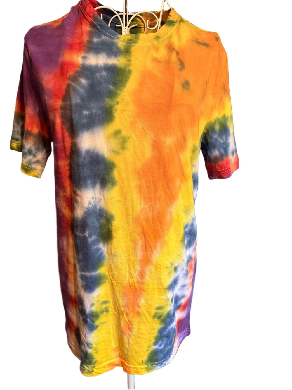 Wrangler Tie-Dye Tee in Blue, Green, Yellow